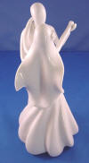 glazed white porcelain bride and groom wedding cake topper figurine