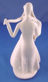 glazed natural white porcelain dancing bride and groom wedding cake topper