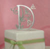 floral font initial d wedding cake topper