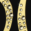 clear swarovski crystal accents on this sparkle gold plated 50 cake topper
