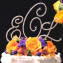 monogram wedding cake toppers