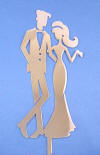 metal hip bride and groom wedding couple wedding cake topper