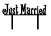 Just Married wedding cake topper