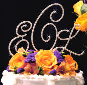 monogram wedding cake topper