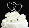 double hearts wedding cake topper
