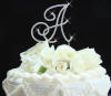 letter A wedding cake topper