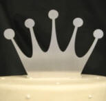 this metal crown wedding cake topper is one example of shape wedding cake toppers from wmi