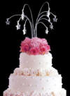 star shaped crystal drops wedding cake spray topper