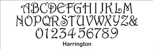 monogram wedding cake topper harrington font style