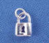 sterling silver small lock charm