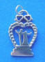 sterling silver wedding cake topper charm