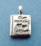 sterling silver 3-d our wedding album charm