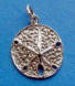 sterling silver textured sand dollar charm