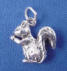 sterling silver 3-d squirrel charm