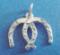sterling silver double horseshoes charm