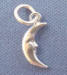 sterling silver petite crescent moon charm