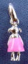 sterling silver pink enamel links of london rag doll charm