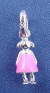 3-d sterling silver pink enamel links of london rag doll charm