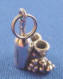 sterling silver wine bottle wine glasses and grapes charm