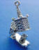 sterling silver church charm that opens with pastor and wedding couple inside