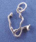 sterling silver 3-d medical stethoscope charm