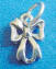 sterling silver petite knot/bow charm