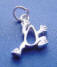 sterling silver frog outline charm