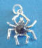 sterling silver spider charm with black onyx stone