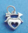 sterling silver cupid's heart and arrow charm