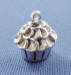 sterling silver 3-d cupcake charm