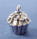 3-d sterling silver cupcake charm