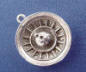 sterling silver 3-d roulette wheel charm