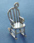 sterling silver 3-d bent wood rocking chair charm