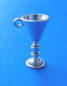 sterling silver 3-D wine goblet charm