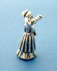 sterling silver 3-d old fahion nurse charm