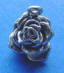sterling silver 3-D rose charm