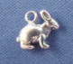 sterling silver 3-d bunny rabbit charm