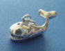 sterling silver 3-d whale charm