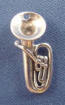 sterling silver 3-d tuba charm
