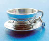 sterling silver 3-d cup and saucer charm