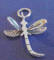 sterling silver dragonfly charm