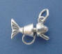 sterling silver 3-D fishing lure charm