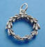 sterling silver wreath charm