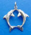 sterling silver two dolphins kissing charm