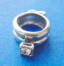 sterling silver wedding ring set charm