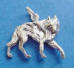 sterling silver wolf charm