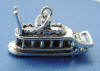 sterling silver 3-d riverboat charm