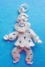 sterling silver moveable clown larger charm