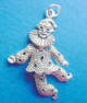 sterling silver moveable clown larger charm