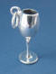 sterling silver 3-d wine glass charm